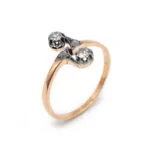 Jugendstil Ring aus Gelbgold und Diamanten