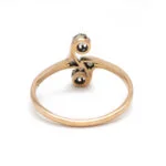 Jugendstil Ring aus Gelbgold und Diamanten