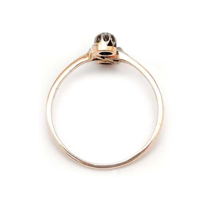 Jugendstil Ring aus Gelbgold und Diamanten 5 Jugendstil Ring aus Gelbgold und Diamanten