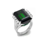 Turmalin Cocktailring 750er Weissgold Zert.