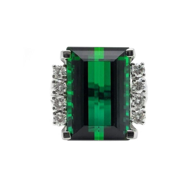 Turmalin Cocktailring 750er Weissgold Zert.