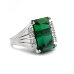 Turmalin Cocktailring 750er Weissgold Zert.