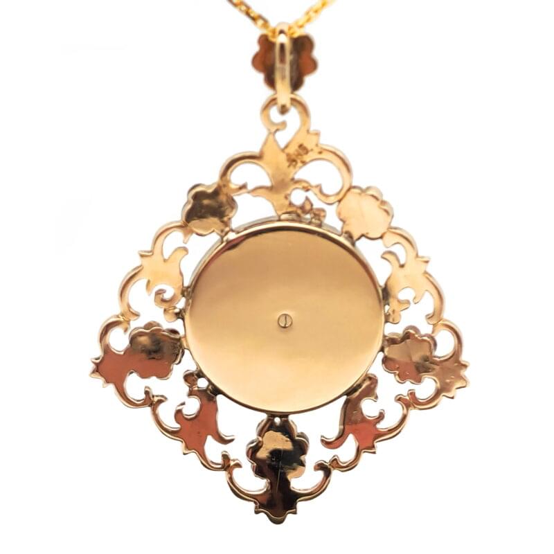 Mondäner Vintage Anhänger mit Karneol 3 Mondäner Vintage Anhänger mit Karneol