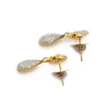 Bicolor Ohrstecker Schleife mit Diamanten