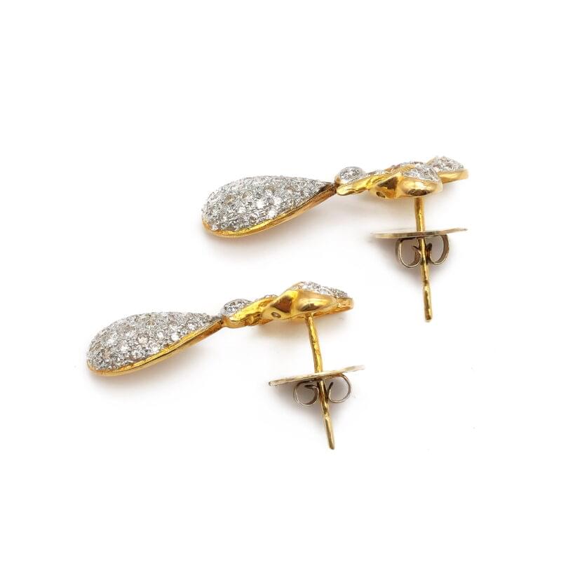 Bicolor Ohrstecker Schleife mit Diamanten 4 Bicolor Ohrstecker Schleife mit Diamanten