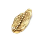 Gelbgold Anhänger mit Diamant im Nugget Style