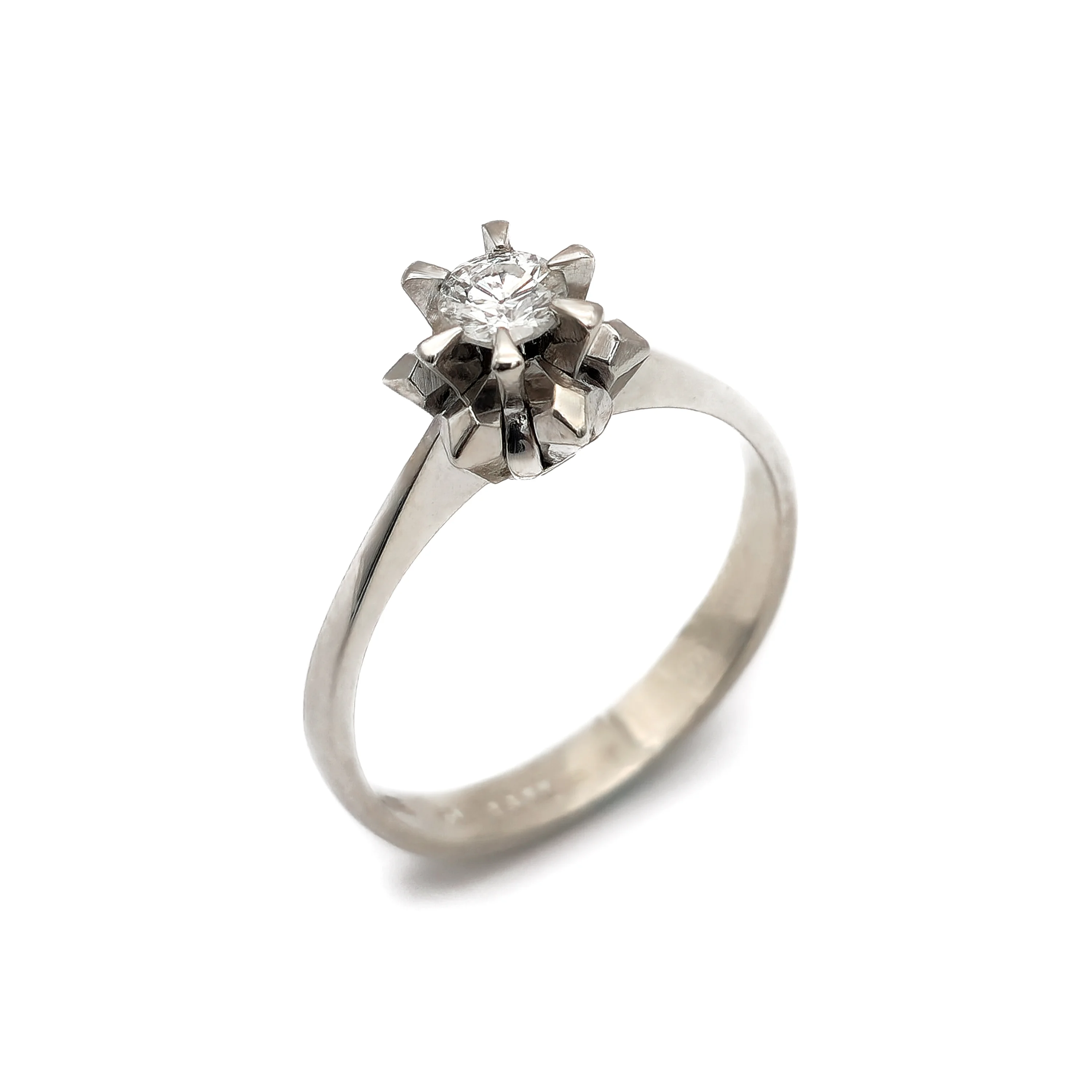 Retro Solitär Ring 6 Retro Diamantring