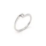 Diamantring in Weissgold mit Spannfassung
