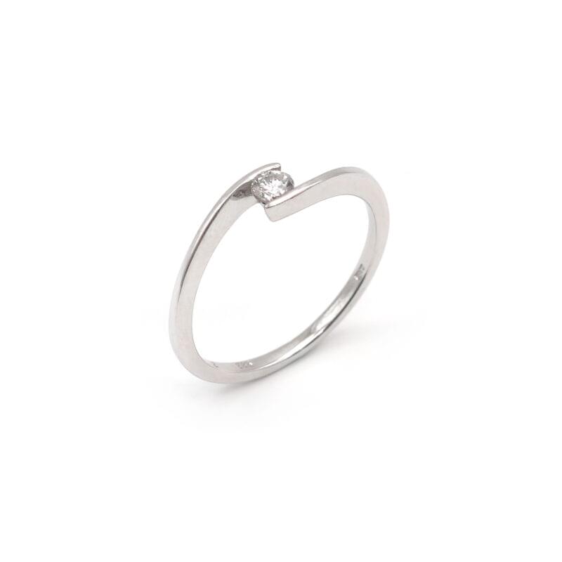 Diamantring in Weissgold mit Spannfassung