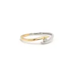 Diamantring in Bicolor mit Spannfassung