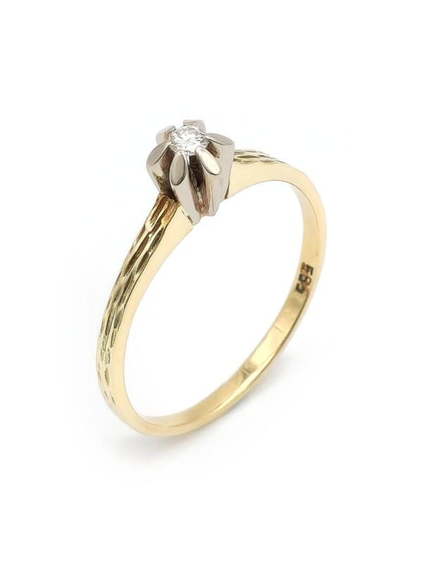 Vintage Solitär Ring in Bicolor