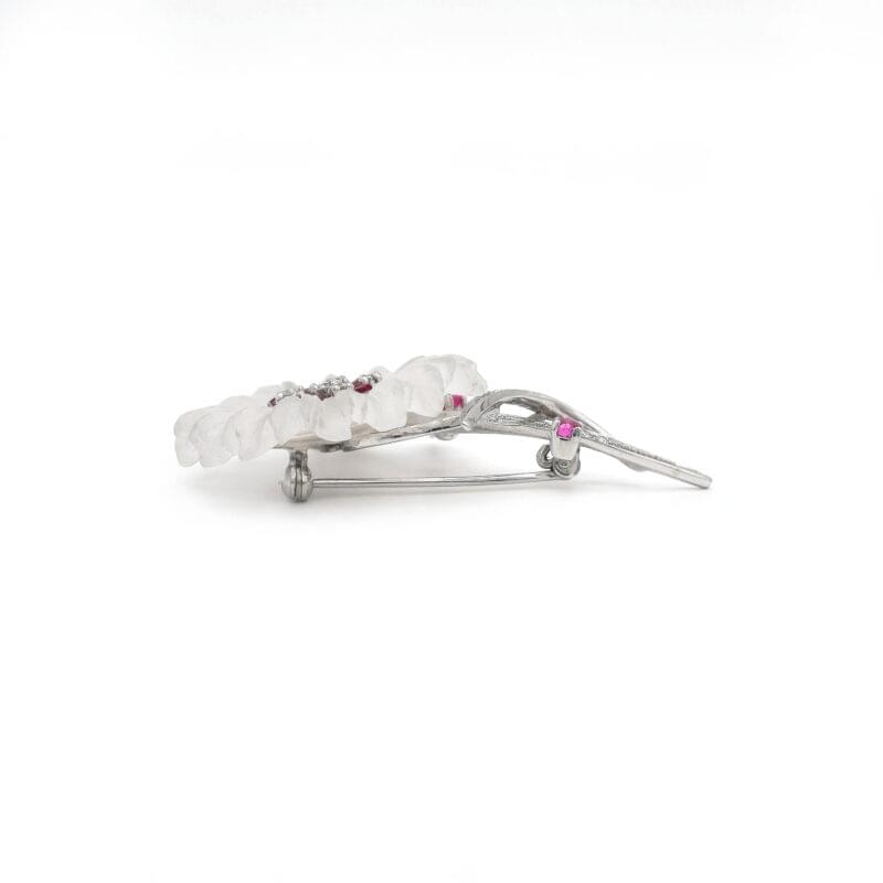 Vintage Weissgold Brosche/Anhänger