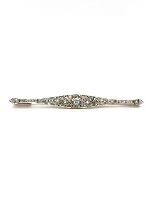 Art Deco Stabnadel mit historischen Diamanten