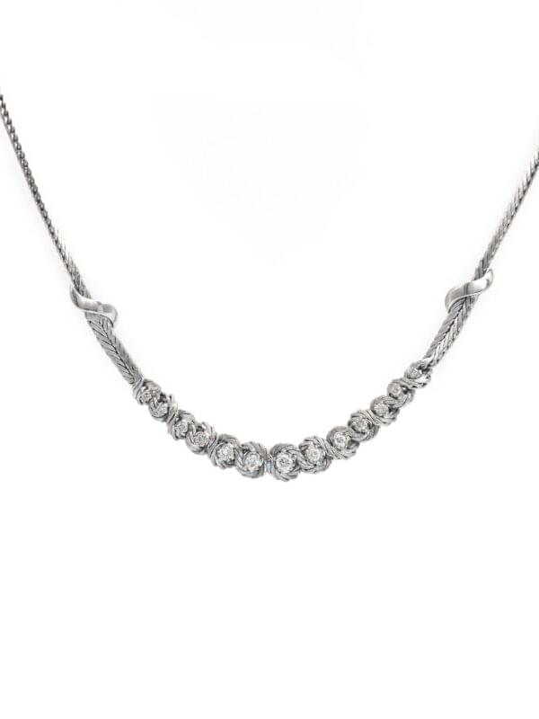 Vintage Diamantcollier in Weissgold