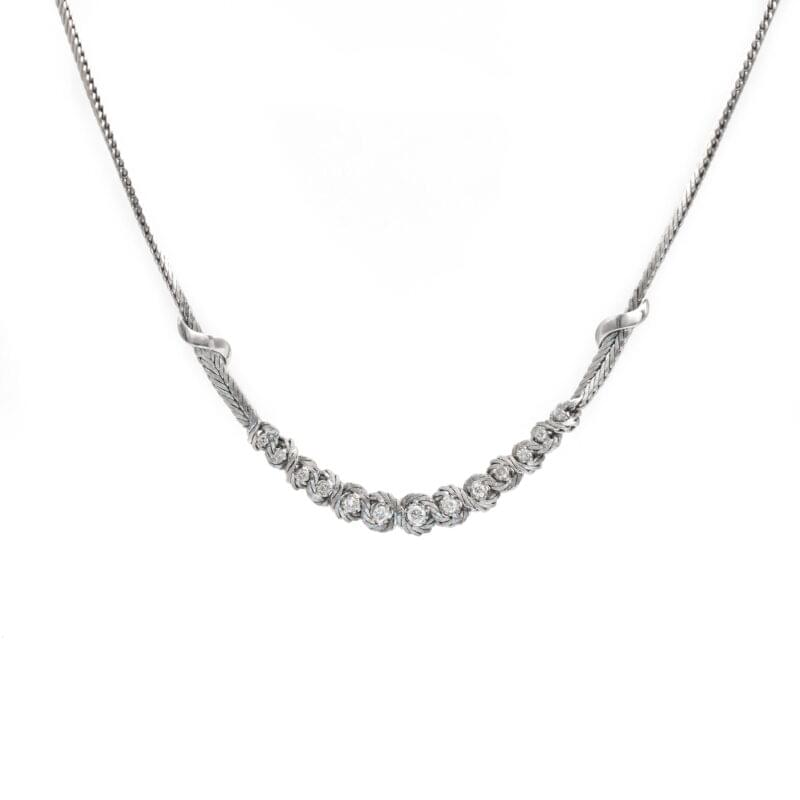 Vintage Diamantcollier in Weissgold
