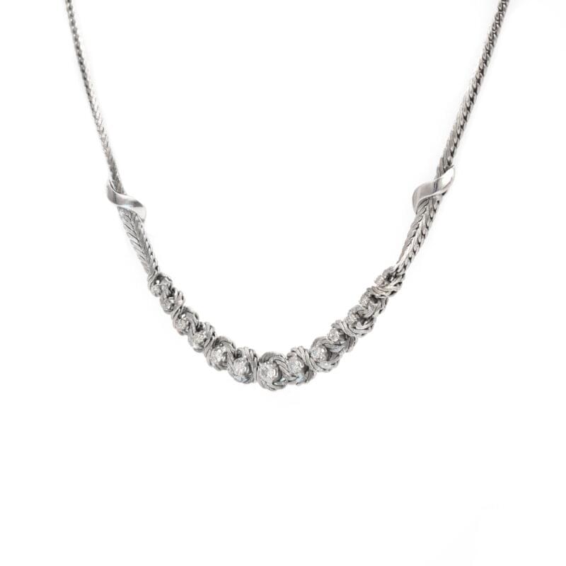 Vintage Diamantcollier in Weissgold