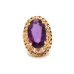 Grosser Amethyst Ring in 585er Gold