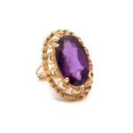 Grosser Amethyst Ring in 585er Gold
