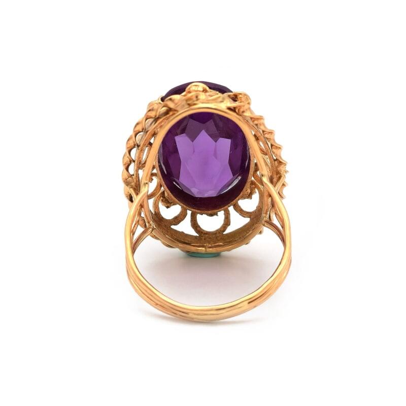 Grosser Amethyst Ring in 585er Gold 4 Grosser Amethyst Ring in 585er Gold