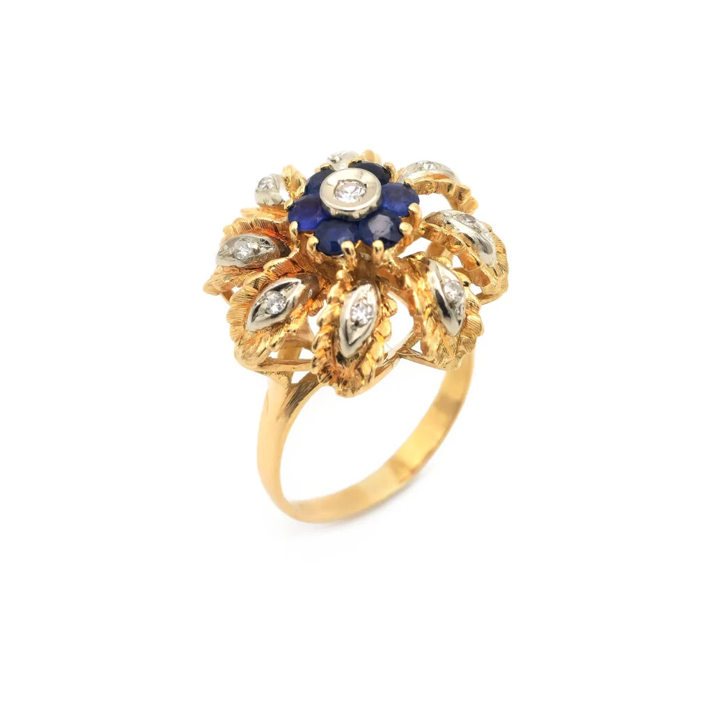 Retro Style Designerring in Bicolor