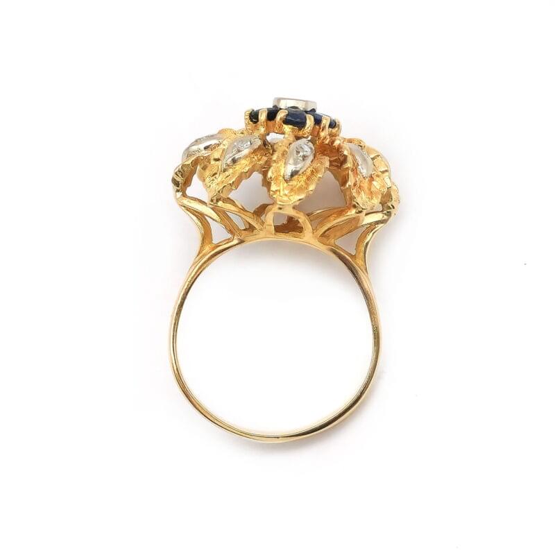 Retro Style Designerring in Bicolor