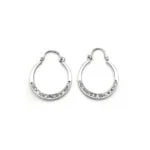 Vintage Creolen aus Weissgold mit Diamanten