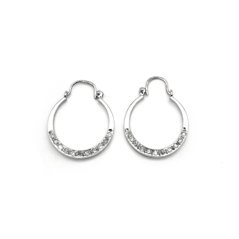 Vintage Creolen aus Weissgold mit Diamanten 3 Vintage Creolen aus Weissgold mit Diamanten