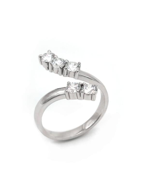 Memoire Ring Weissgold 1 Karat