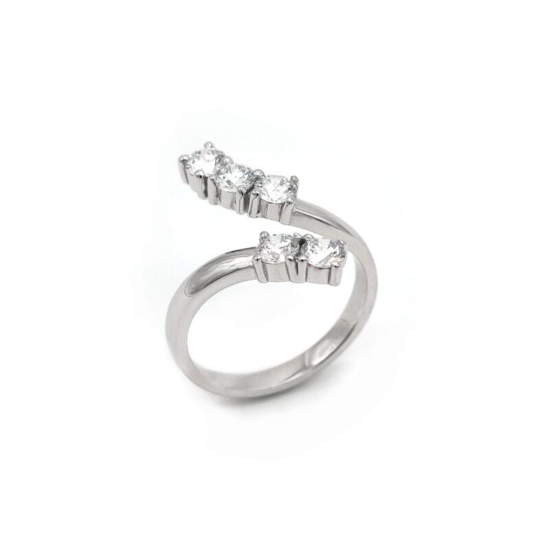 Memoire Ring Weissgold 1 Karat