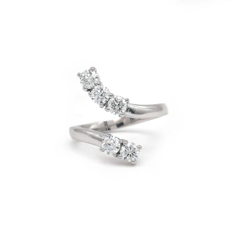 Memoire Ring Weissgold 1 Karat