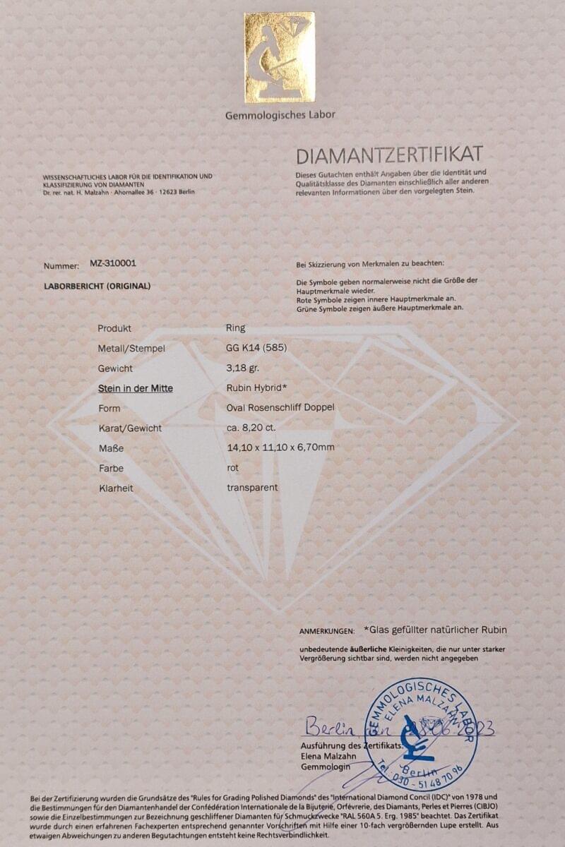 Einmaliger Rubin Ring 6 Einmaliger Rubin Ring