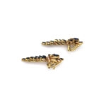 Saphire Clusterohrringe mit Diamanten