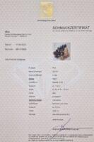 Saphire Cluster Ring mit Diamanten Zert.