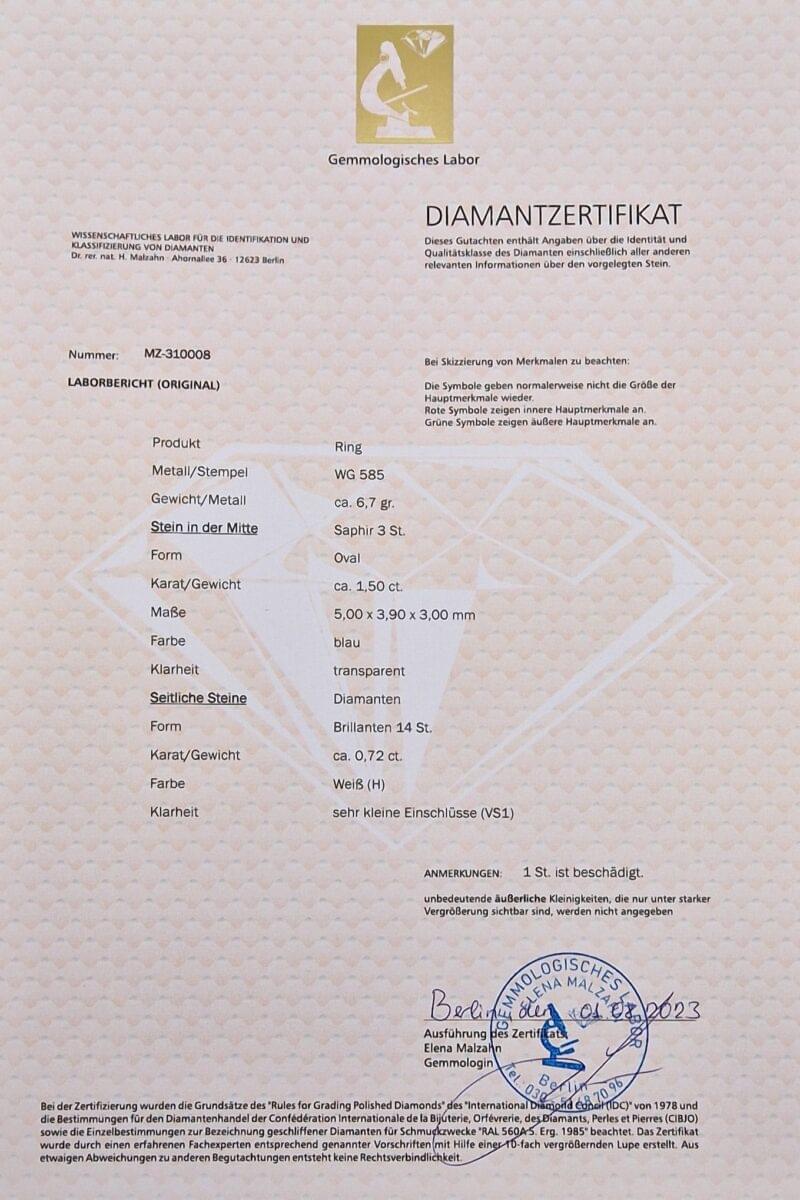 Vintage Saphire Diamantring 6 Vintage Saphire Diamantring