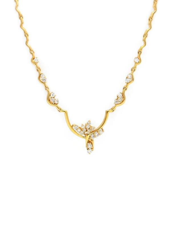 Diamantcollier in Gelbgold massiv