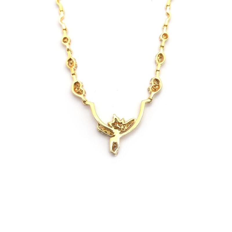 Diamantcollier in Gelbgold massiv