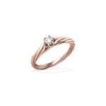 Luis & Freya Modern Waves Ring 4.0 Solitaire Rosegold