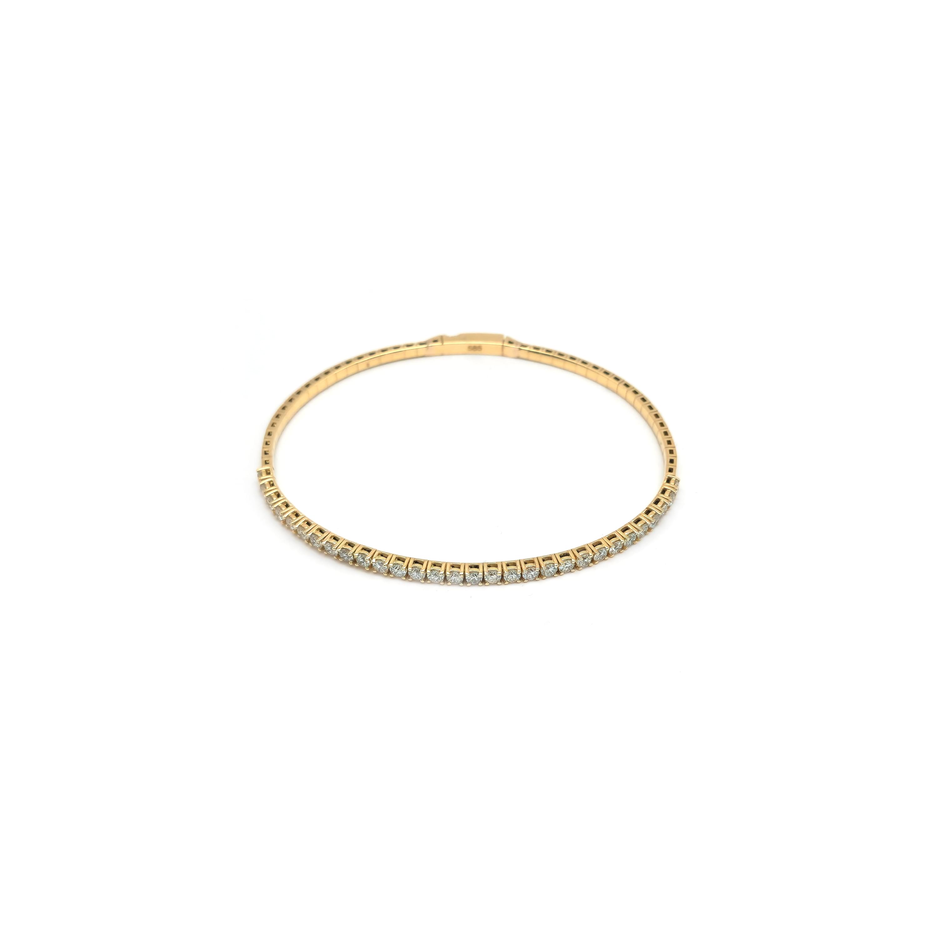 Flex Diamantarmband 1,77 Karat Gelbgold 7 Flex Diamantarmband