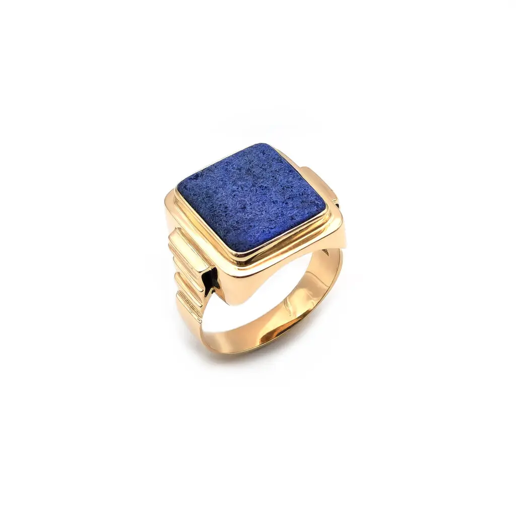 Lapislazuli Herrenring 585er Gold
