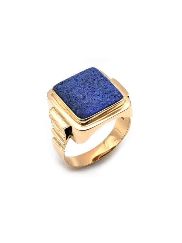 Lapislazuli Herrenring 585er Gold