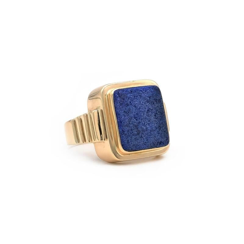 Lapislazuli Herrenring 585er Gold