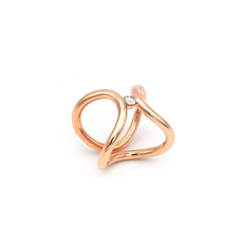 Wirbelwind Diamantring 0,2 Karat Rosegold 6 Wirbelwind Diamantring 0,2 Karat Rosegold