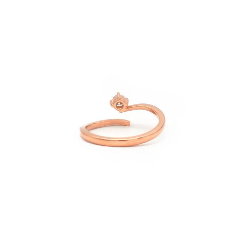 Offener Diamantring 0,2 Karat Rosegold 4 Offener Diamantring 0,2 Karat Rosegold