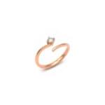 Offener Diamantring 0,2 Karat Rosegold