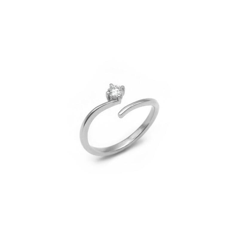 Offener Diamantring 0,2 Karat Weissgold 1 Offener Diamantring 0,2 Karat Weissgold