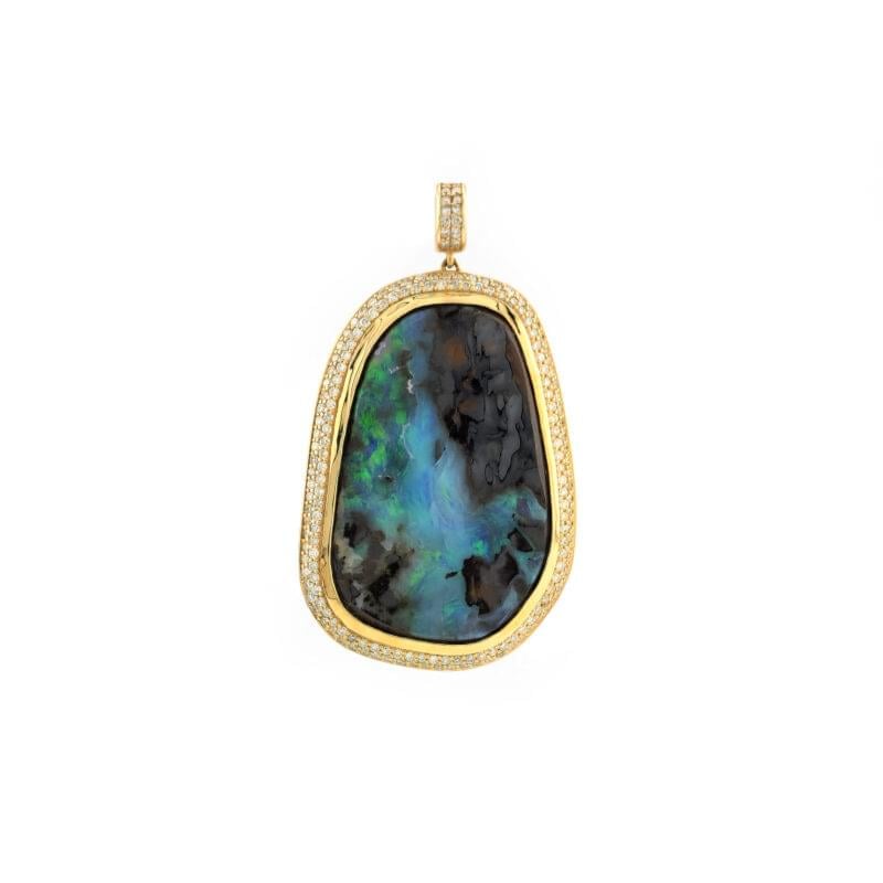 Einzigartiger Boulder Opal Anhänger 1 Einzigartiger Boulder Opal Anhänger