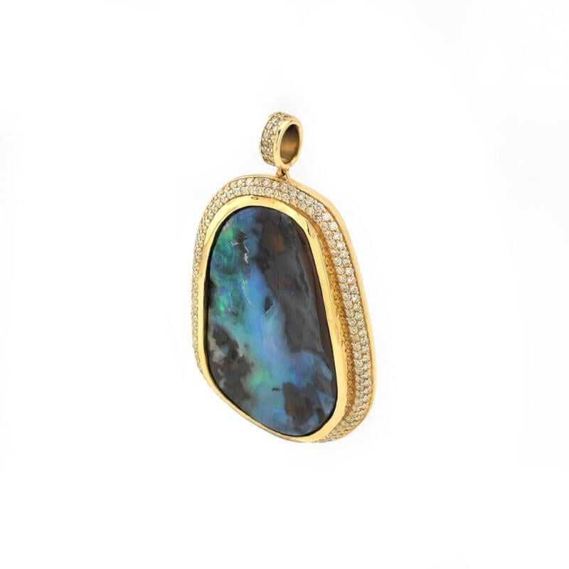 Einzigartiger Boulder Opal Anhänger 2 Einzigartiger Boulder Opal Anhänger