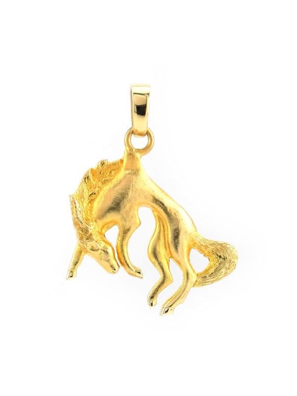 Grosser Pferdeanhänger Gelbgold