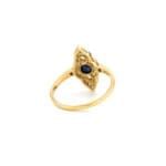 Art Deco Saphire Ring mit Diamanten