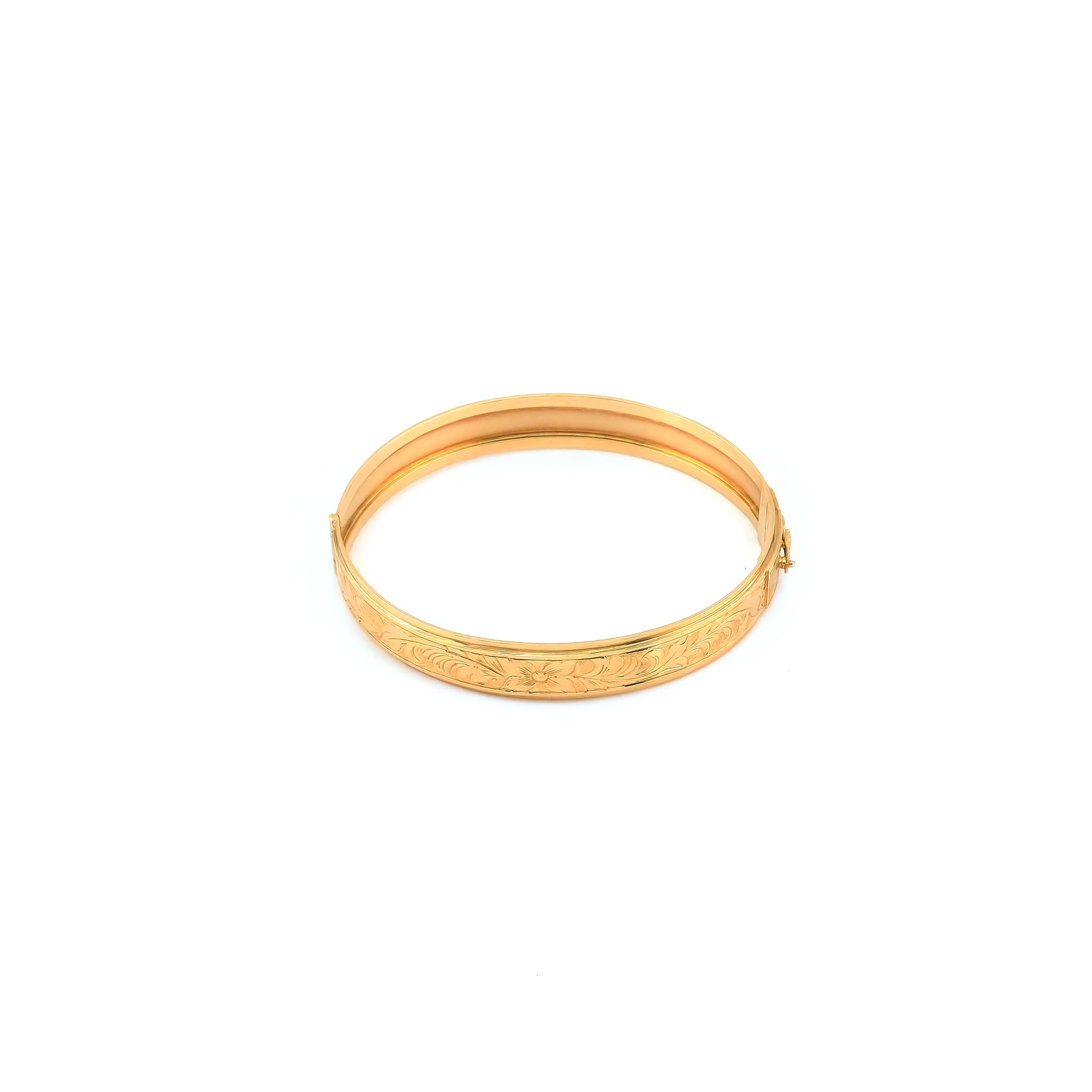 Vintage Armreif Ziseliert mit Klappverschluss